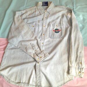 Hard Rock Cafe Men’s Long Sleeve Button Up Cotton Shirt Size Medium